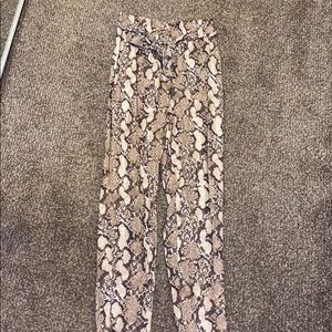 H&M snake skin pants